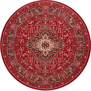 Teppich Skazar Isfahan, NOURISTAN, rund, Höhe: 9 mm, Kurzflor, Orient, Teppich, Vintage, Esszimmer, Wohnzimmer, Flur rot