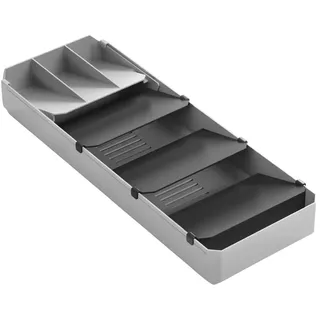 Metaltex Uni-Fit Besteck-Organizer grau 15 x 6 cm Kunststoff