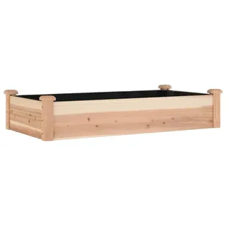 vidaXL Hochbeet mit Einsatz Massivholz Tanne 120 x 60 x 25 cm