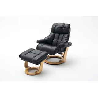 MCA furniture Relaxsessel Relaxsessel Calgary XXL mit Hocker, bis 180 kg belastbar schwarz