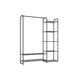 Songmics Garderobenständer 29 x 112 x 158,4 cm Mattschwarz
