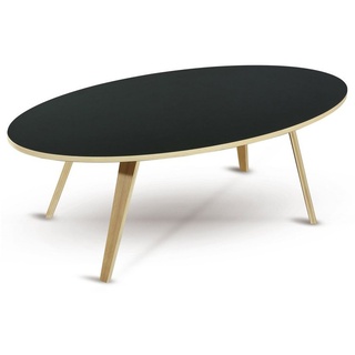 dasmöbelwerk Couchtisch Couchtisch Beistelltisch Skandinavisch Tisch ARVIKA oval 120cm Schwarz schwarz