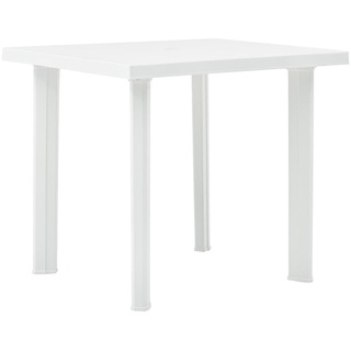 Eleganten-Stil Gartentisch Weiß 80 x 75 x 72 cm Kunststoff DE28269