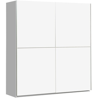 FORTE Winner Schwebetürenschrank mit 2 Türen, Holzwerkstoff, Weiß Matt, 170.3 x 61.2 x 190.5 cm
