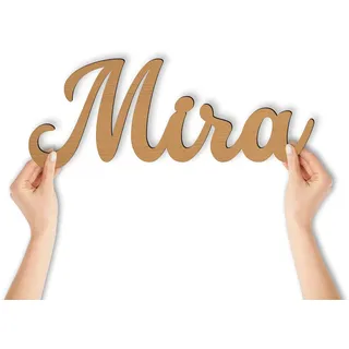 Mira Name Schriftzug Schild Geschenk Namensschild Türschild Holz Buchstaben Deko Tür Wand