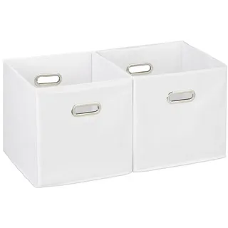 Relaxdays Faltbox 30 cm 4-tlg. weiß