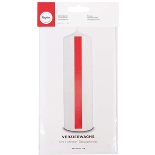 Rayher 3103717 Verzierwachs, h.rot, 20x10cm, SB-Btl 2Stück