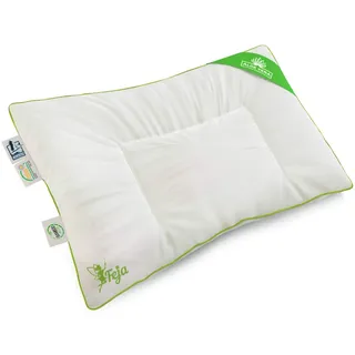 LELEKKA 40x60 cm FEJA Premium Baby Kissen Flachkissen mit BAMBUSfüllung und Aloe-Vera-Bezug für empfindliche Haut