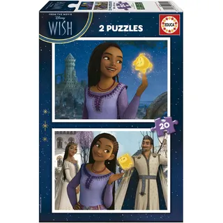 Educa - Puzzle 20 Teile für Kinder ab 3 Jahren | Disney Wish Puzzle, 2x20 Teile Puzzleset für Kinder ab 3 Jahren, Puzzleset, Kinderpuzzle (19740)