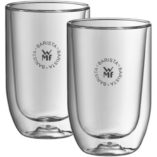 WMF Barista Gläser Set 2-teilig, zwei Latte Macchiato Gläser doppelwandig 280ml, Glas, doppelwandige Kaffeegläser, Kaffeebecher, doppelwandig, hitzebeständig spülmaschinengeeignet