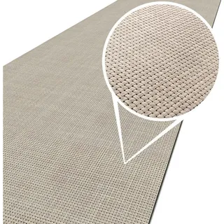 ANRO Küchenläufer Hochwertig Outdoorläufer Teppich TATAMI Läufermatte, Eckig, Höhe: 3 mm, Rattanoptik beige 50 cm x 120 cm x 3 mm