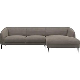 FLEXLUX Ecksofa Belle Designsofa, L-Form, B/T 288/149 cm, Skandinavisches Design, In hochwertiger Verarbeitung grau