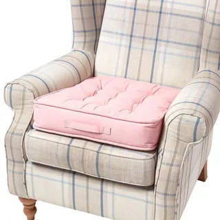 Homescapes Sitzkissen rosa, Textil, Füllung: Polyester, Quadratisch, 50x10x50 cm Oeko-Tex®, Wohntextilien, Kissen, Sitzkissen