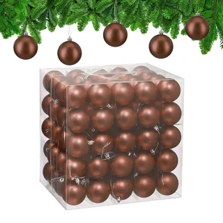 Relaxdays Weihnachtskugeln 100er Set Rosa,Silber