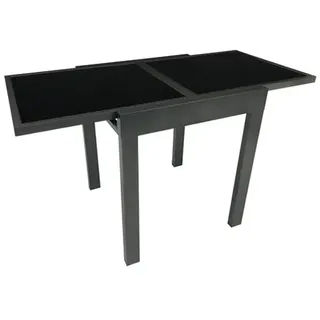 Balkontisch ausziehbar Preston - 65 (130) x 65 x 75 cm - ausziehbarer Balkontisch mit einer Tischplatte aus Sicherheitsglas
