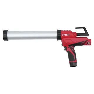 Stier Akku-Kartuschenpistole Basic 4000N, 12 V, inkl. 2 Akkus + Ladegerät + 400 ml Rohr