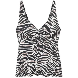 LASCANA Bügel-Tankini-Top Damen Schwarz/Weiß 38 Cup D