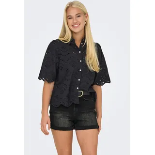 Only Spitzenbluse schwarz XS