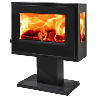 PANADERO Kaminofen »Loire Trivison«, schwarzmetallic, Stahl, 5,9 kW