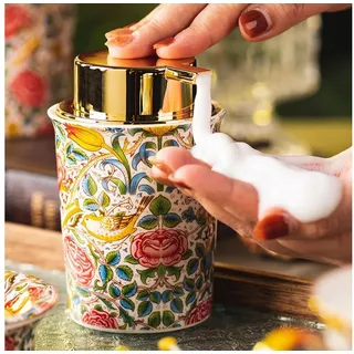 LuxusKollektion Seifenspender Schaumseifenspender Keramik Vintage Rose