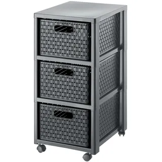 Rotho Rollcontainer Country 32,5 x 37,5 x 71,2 cm grau