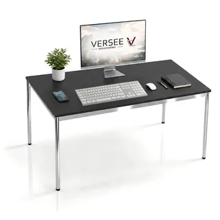 Versee Schreibtisch / Konferenztisch VERSEE VST1 120x70 cm Schwarz – höhenverstellbar, stabil - Schwarz