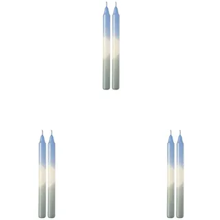 like. by Villeroy & Boch Like Home Stabkerze Ice & Sage, 2x23 cm, 2 Stück, bunt (Packung mit 3)