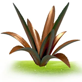 NIDONE Agave Pflanze, Tequila Rustikale Skulptur Agave Pflanze Metallgarten Ornament Garten Agave Kunst für Rasendekoration im Freien Hof 13,78 Zoll