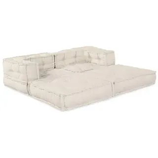 vidaXL Modulare Poufs 2er Set in Creme