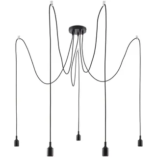 Paulmann Ketil 7-flg. 15 cm schwarz Silikon, Metall