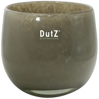 Dutz Pot Taupe | Vase, Übertopf, Windlicht | in verschiedenen Grössen verfügbar |mundgeblasenes Glas (H 11 cm D 13 cm)