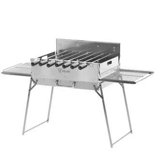 BBQ-Toro Holzkohlegrill silber