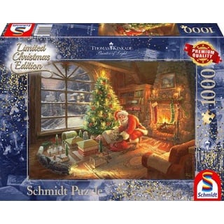 Schmidt Spiele Schmidt 59495 Thomas Kinkade Der Weihnachtsmann ist da 1000 Teile Puzzle