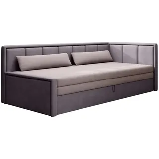 MOEBLO Schlafsofa FULO, Daybett Tagesbett Jugendbett Sofa mit Bettfunktion Couch für Wohnzimmer Polstersofa Wohnlandschaft, mit Schlaffunktion und Bettkasten rosa