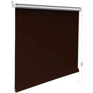 Original Easy-Shadow Mini Klemmfix Thermo Rollo Stoffmaß Breite 40 x 220 cm Höhe - BRAUN Thermo Rückseite ALU lichtundurchlässig Verdunkelung Verdunkelungsrollo Kettenzugrollo Seitenzugrollo Mini-Rollo mit Kettenzug und Aluminium Beschichtung - Minirollo Klemmrollo ohne bohren inklusive Klemmträger Easy&Fix - Maßanfertigung
