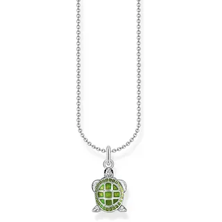 Thomas Sabo Kette mit grünem Schildkröten-Anhänger Silber