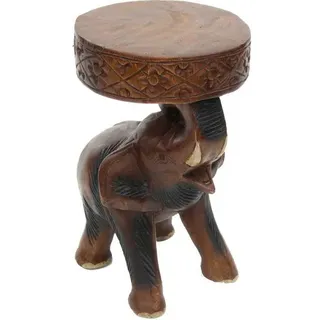ELEFANT HOLZ BLUMENHOCKER BLUMENSTÄNDER MASSIVHOLZ ASIA MÖBEL ASIEN NEU 30CM '3