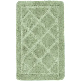 e-floor - Badematte Soft – Badteppich Weich Flauschig – Rutschfester Badezimmerteppich – Angenehm im Griff – Leicht zu Reinigen – Waschmaschinengeeignet - Badematten - Teppish - 60x100 cm Grün