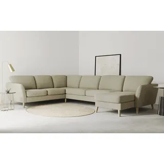 Home Affaire Wohnlandschaft HOME AFFAIRE "MARSEILLE XXL 349cm, U-Form, Ottomane rechts/links wählbar", braun (latte), B:349cm H:88cm T:242cm, Struktur fein (58% Polyester, 22% Polypropylen);Filzoptik (100% Polyester);Webstoff (100% Polyester), Sofas, Wohnlandschaft, 