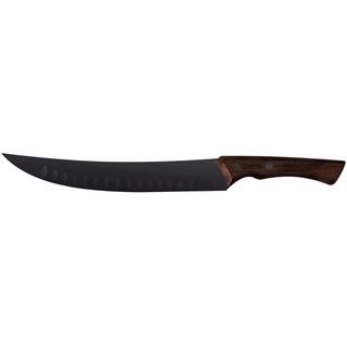 Tramontina CHURRASCO BLACK Fleischmesser, 24 cm, Kullenschliff, Edelstahl,  FSC-zertifizierter Holzgriff