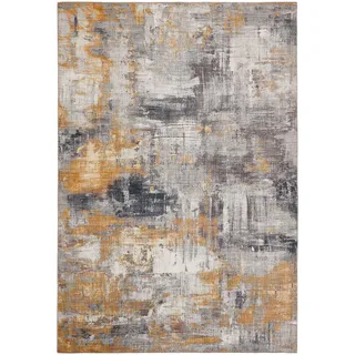 LUXOR LIVING Prima Kurzflorteppich 80 x 150 cm Gelb/Grau