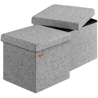 CASARIA Faltbarer Sitzhocker 2er-Set Grau