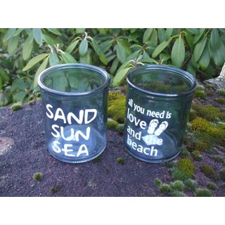 Deko-Impression Teelichthalter »Windlichter (2er-Set) beach, sand, sun, Sonne, Strand,Teelichthalter« (3 St)