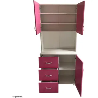 Hti-Living Kinderkleiderschrank HTI-Living 80 x 180 x 40 cm MDF pink-weiß
