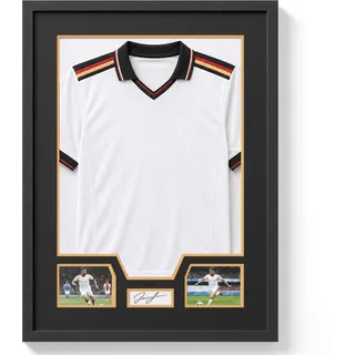 Trikotrahmen 60x80cm, mit Können Fotos Einfügen, Schwarz | Trikot Bilderrahmen mit Acrylplatte, für Eishockey Fußball Basketball T Shirt