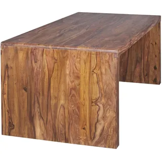 FineBuy Schreibtisch Sheesham massiv / Braun