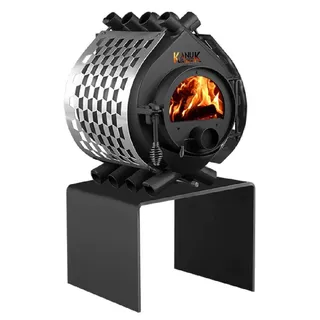 Kanuk® Original 9,5 kW - Seitenverkleidung Trapez Edelstahl - Untergestell Modi Art - Schwarz