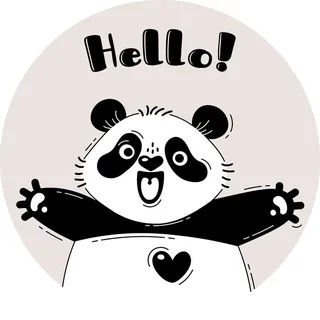 Babywanddeko Paulchen Panda, Rosa, Metall, 3 cm, Babymöbel, Kinderzimmer-Deko, Babyzimmer Wanddeko