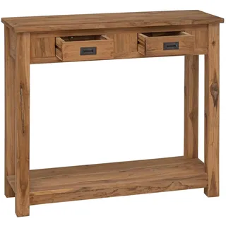 vidaXL Natur Konsolentisch 90 x 30 x 80 cm Braun