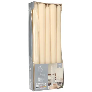 Papstar GALA Basic Leuchterkerzen 25 cm creme 10 St.